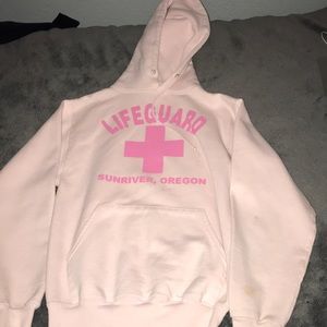 Pink Sunriver, Oregon Lifeguard Sweater