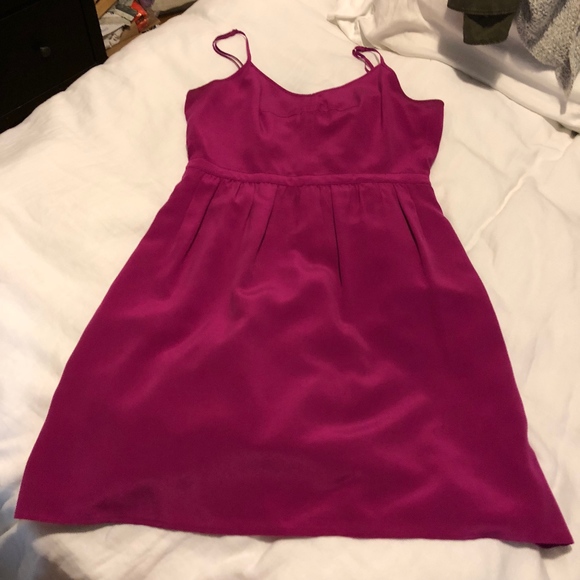 Madewell Dresses & Skirts - Silk Bordershine Madewell Cami Dress (Berry)