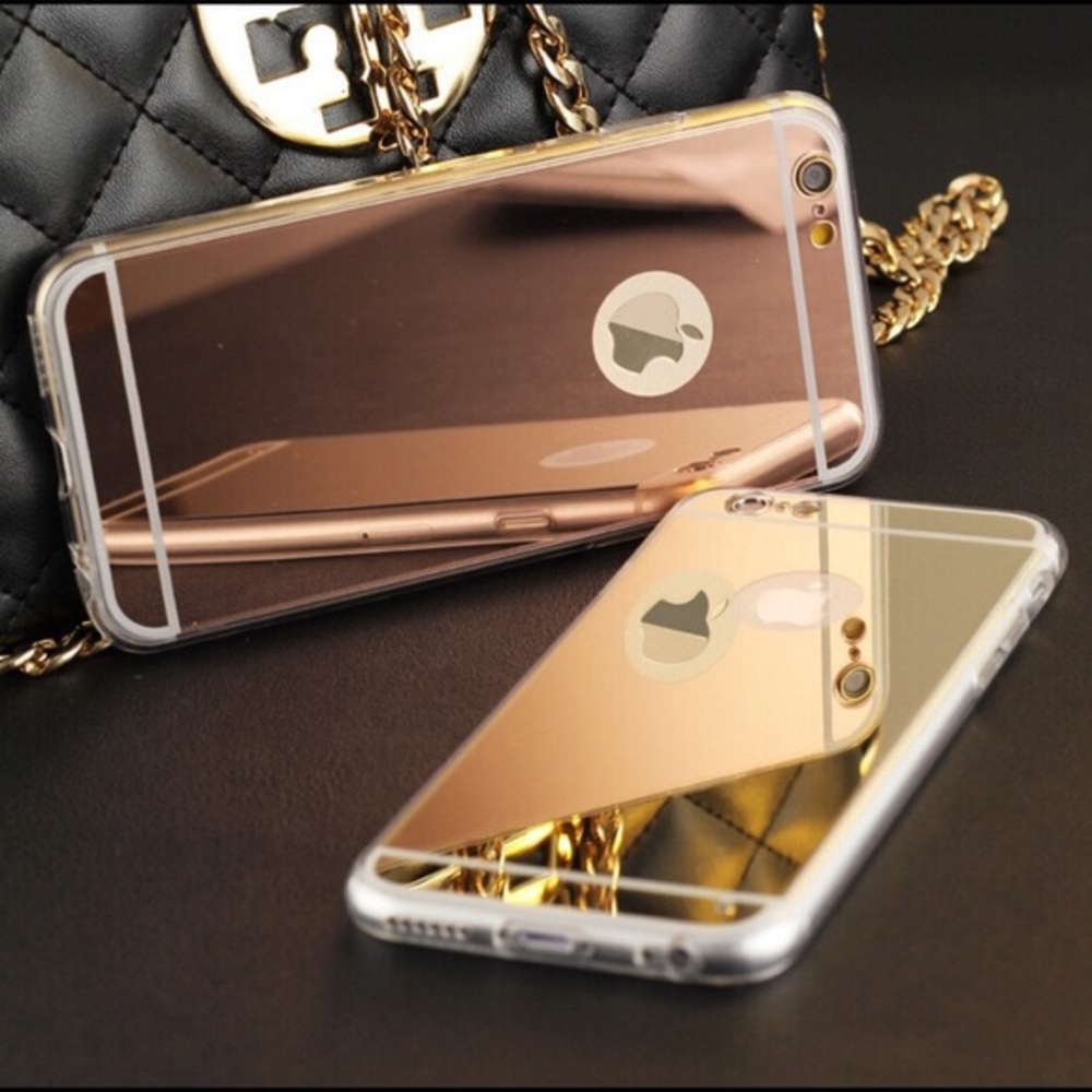 iPhone 7 8 gold mirror case