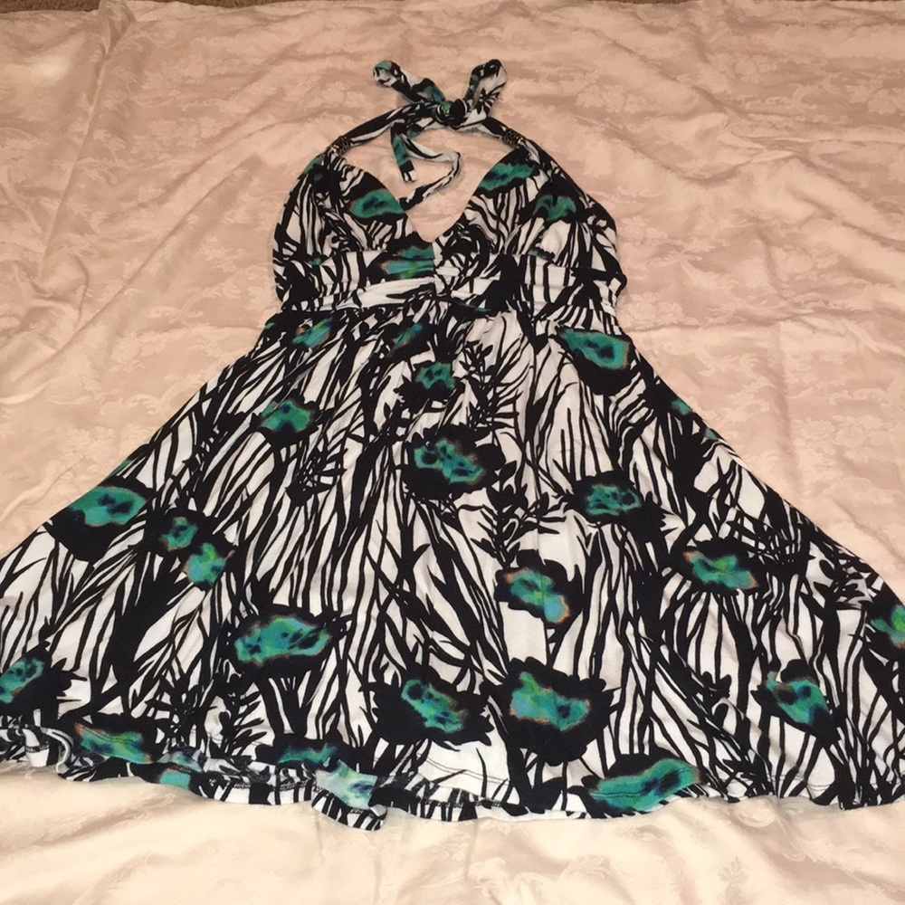 Express halter print dress