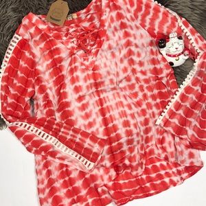 Bell sleeve tie dye tunic