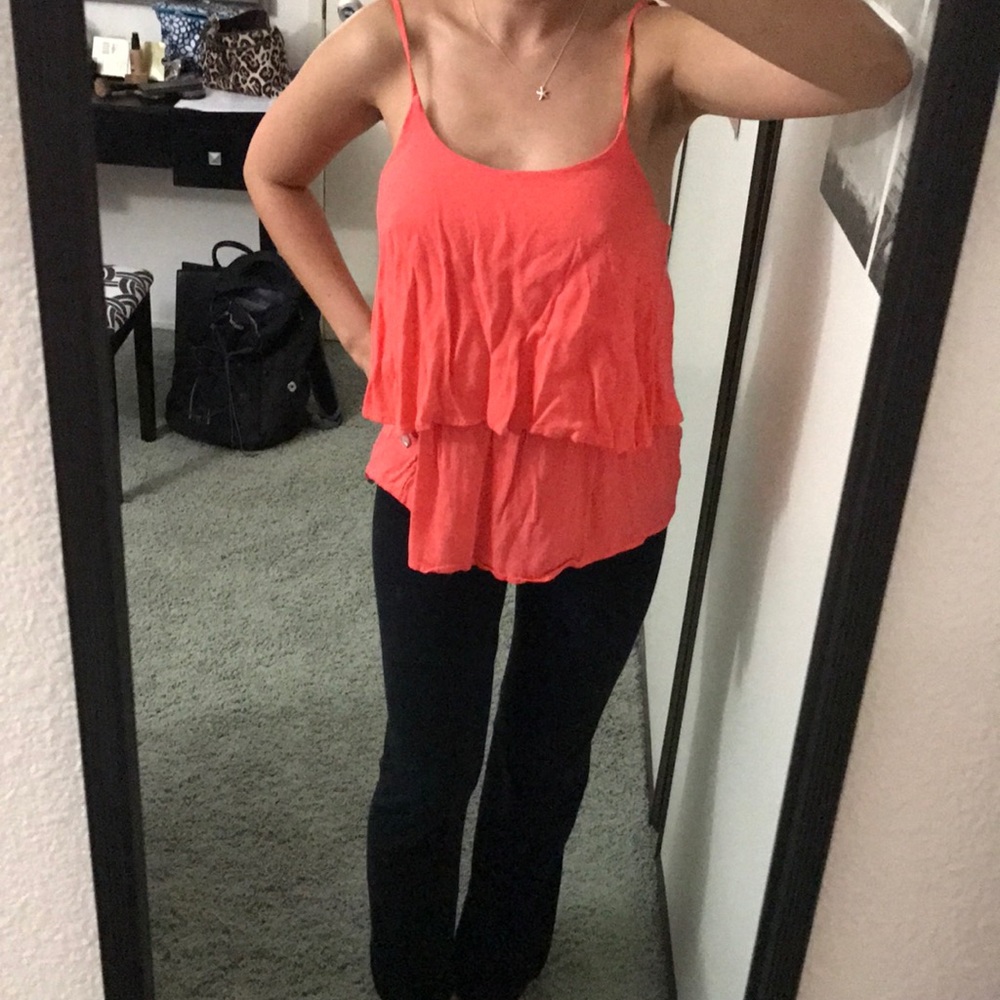 Coral blouse
