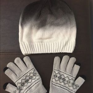 Old navy hat and gloves