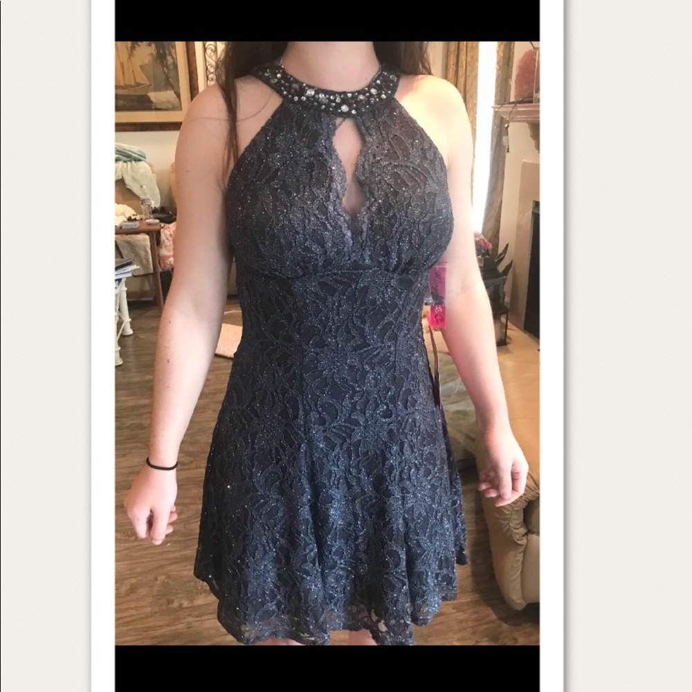 Morgan&Co Charcoal Dress - Size 5/6 New with Tags