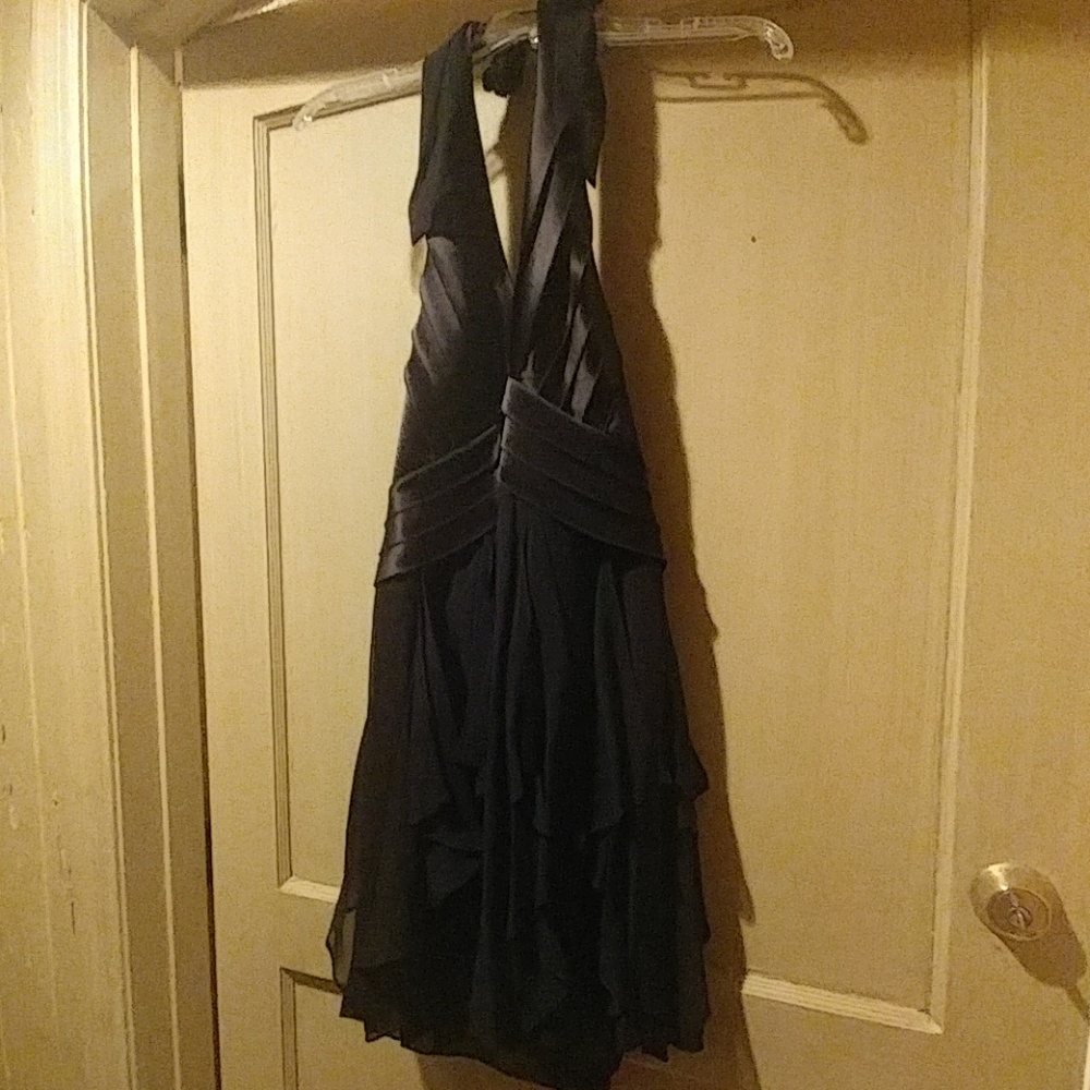 NWT BLACK BCBG HALTER COCKTAIL DRESS