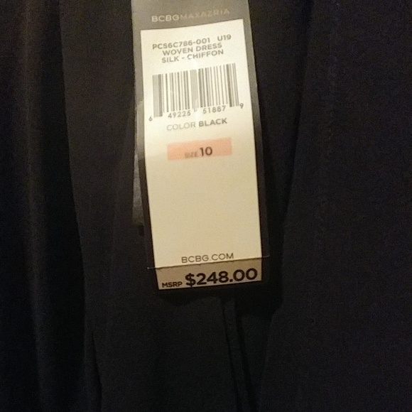 NWT BLACK BCBG HALTER COCKTAIL DRESS - Picture 3 of 3