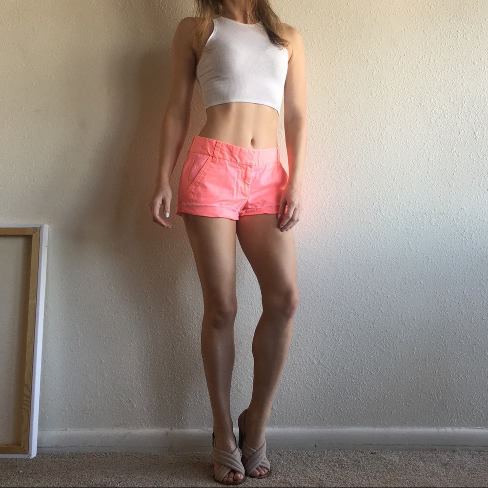 J. Crew Hot Pink Peach Shorts