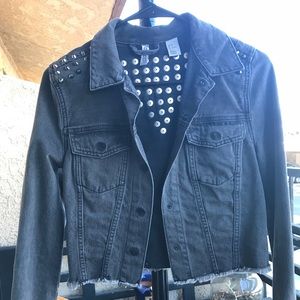 H&M studded denim jacket