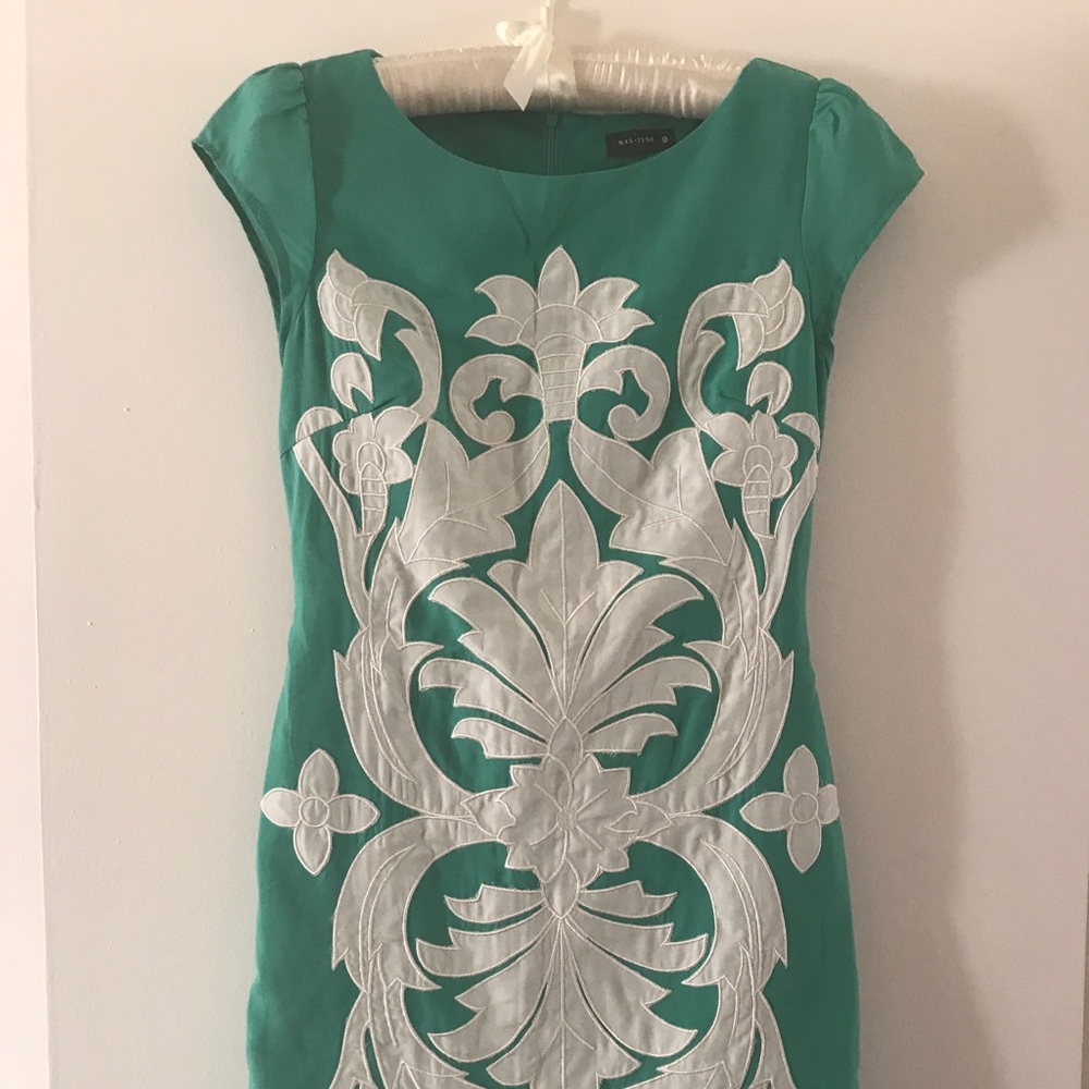 Vintage Cocktail Embodied Flowers Ornament Dress