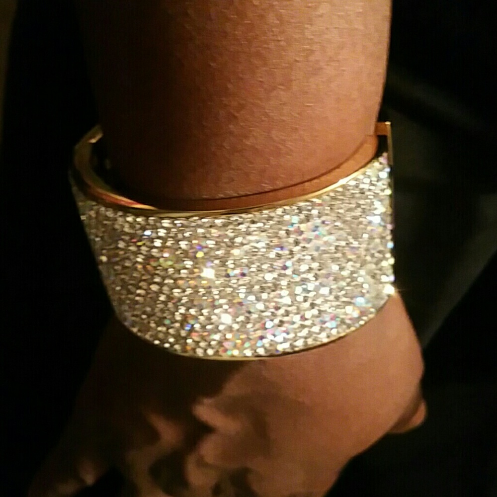 Silver Diamonds and Gold Linings Bracelet