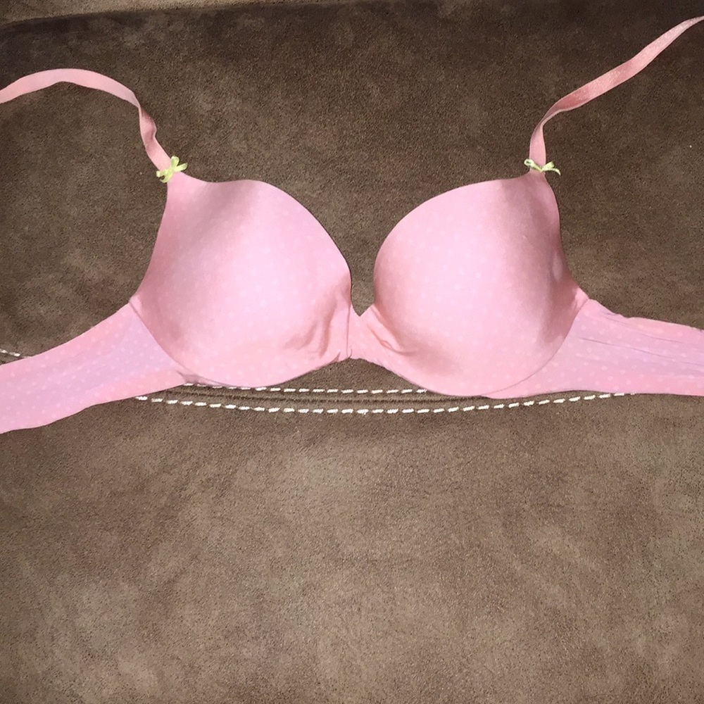 BABY PINK and WHITE POLKA DOT with YELLOW BOWS