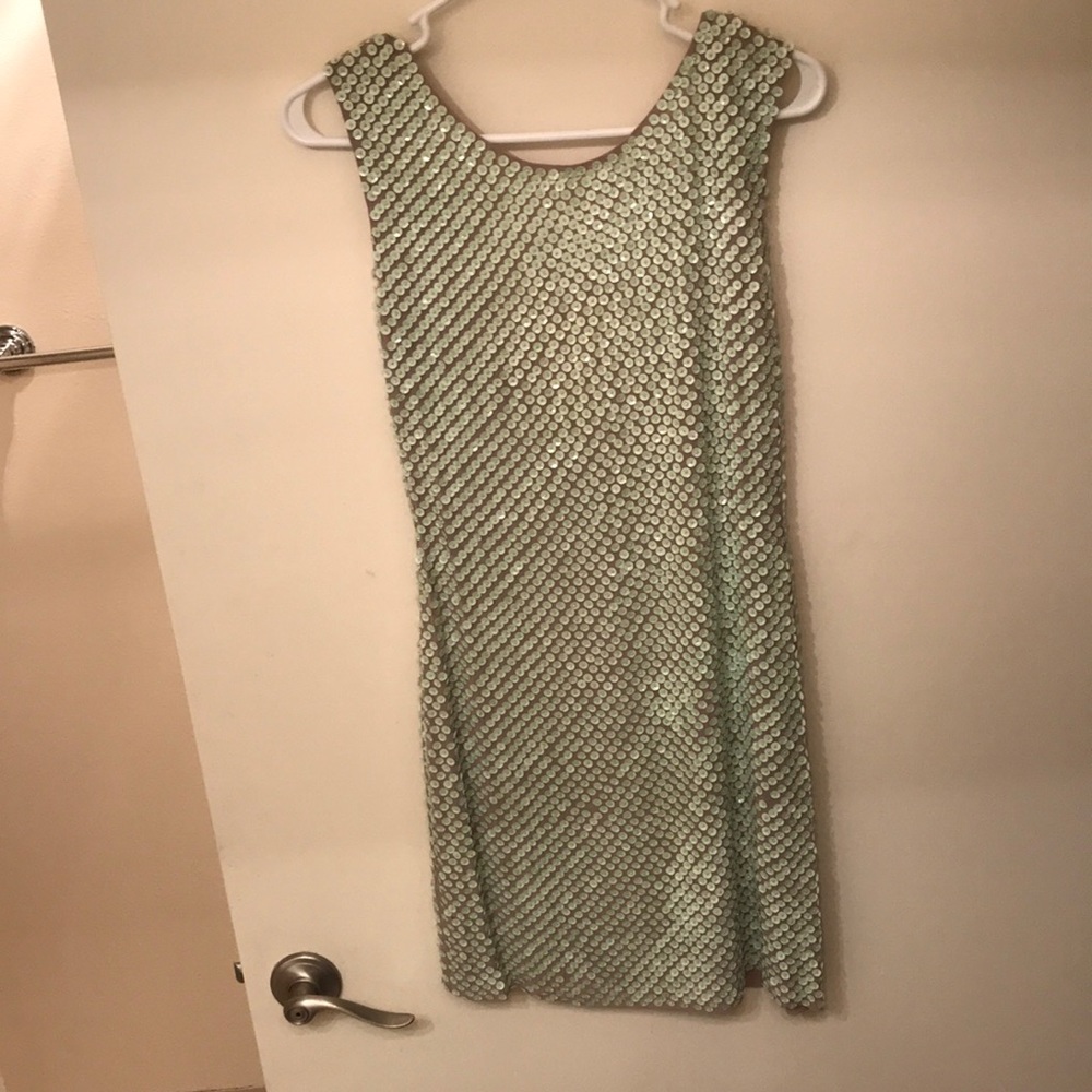 Mint sequin Alice + Olivia mini dress, size 2