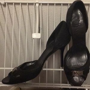 Black fabric Dior shoes