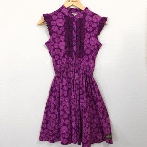 Matilda Jane XS Magenta Printed Ruffles Dress