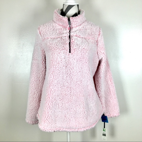 ** LAST ONE!!** Pink Green Tea sherpa pullover top - Picture 3 of 8