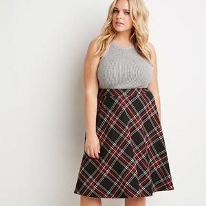 Black and Red Plaid Skirt from Forever 21