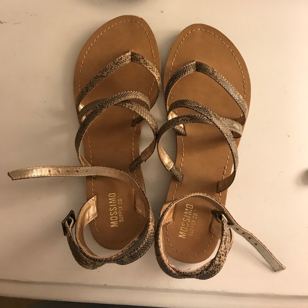 Snake print sandals