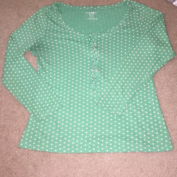 ⚪️💚⚪️💚⚪️Old Navy green poka dot ⚪️💚⚪️💚⚪️ - Picture 1 of 3