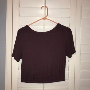 Brandy Melville maroon crop top