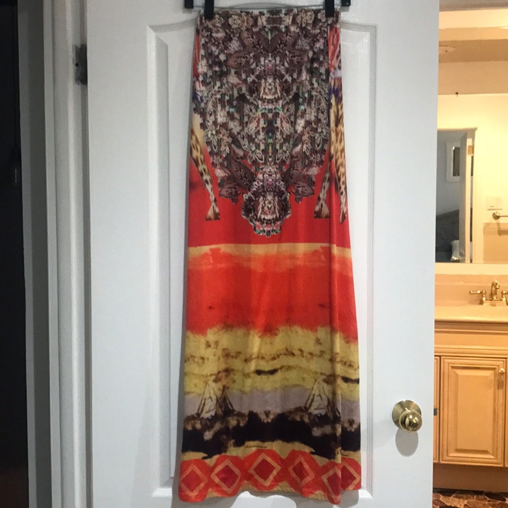 Multi colored maxi skirt