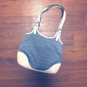 Coach Soho Shoulder Tote - Signature Blue/White