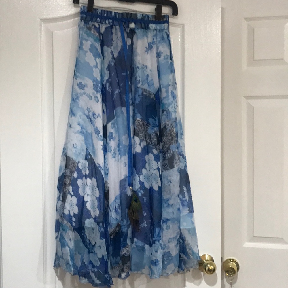 Blue floral maxi dress