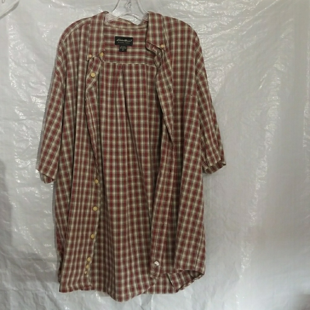 Eddie bauer short sleeve plaid shirt