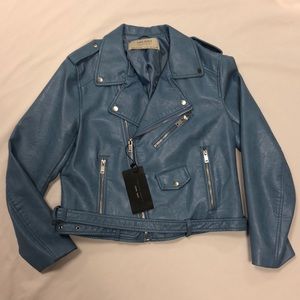 Baby Blue Moto Jacket
