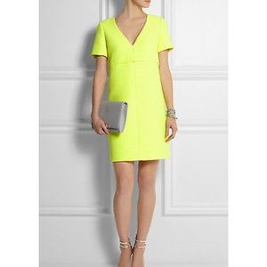Neon yellow j crew collection dress!