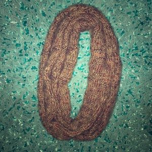 Brown knit scarf