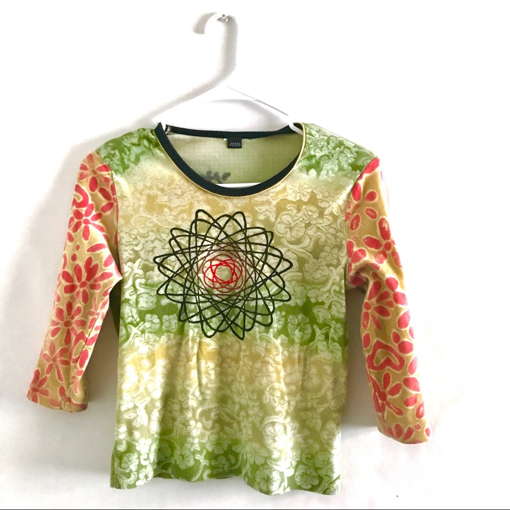 Geometric/floral shirt