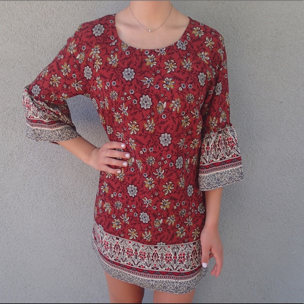 Bohemian patterned festival dress