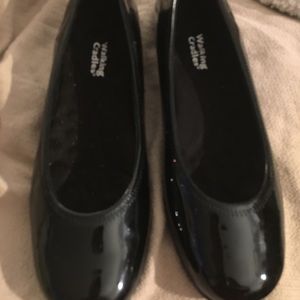 New Black Patent Leather Ballet Flats Size 11