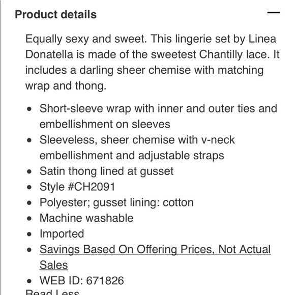 Linea Donatella chemise, Wrap & thong 3 pieces set - Picture 3 of 3