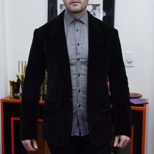 Dolce & Gabanna Men's Blazer Black Corduroy Sz. 48