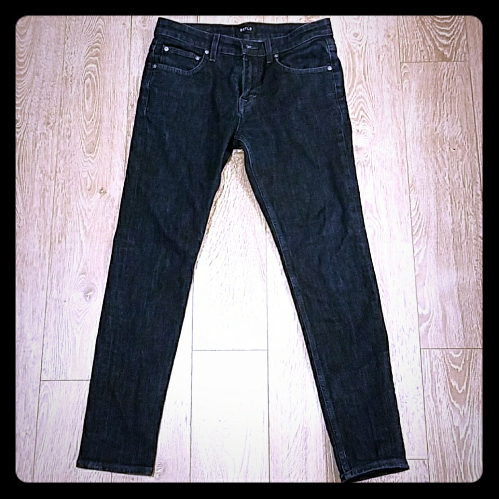 DSTLD raw Japanese denim cigarette jeans