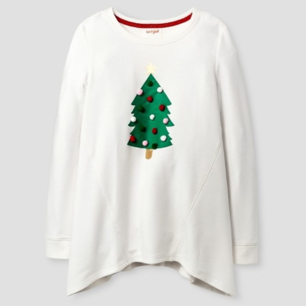 Cat & Jack Christmas Shirt Size girls 10/12 NWT!