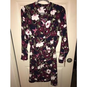 Floral shirt dress