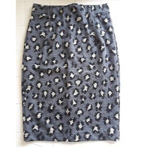 LOFT CHEETAH PENCIL SKIRT