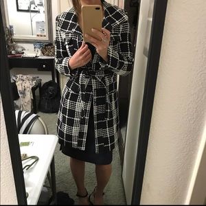 Black and white coat