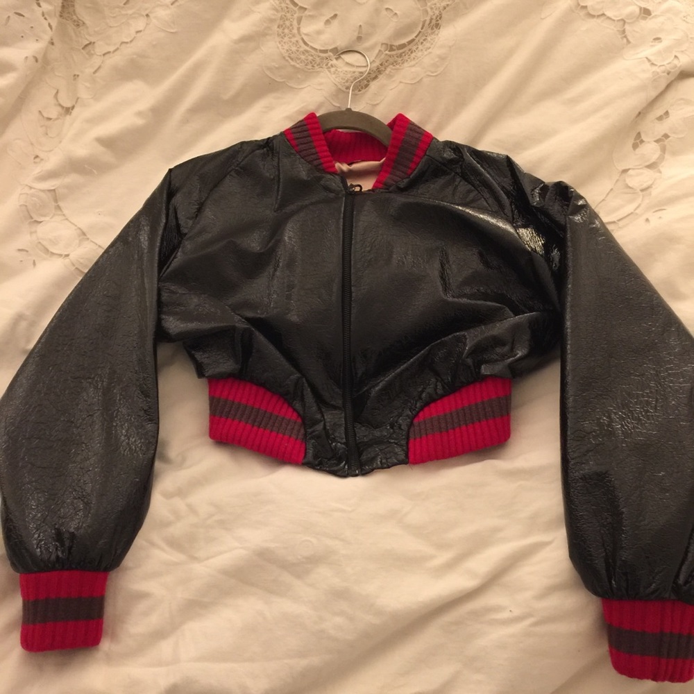 Zara cropped biker jacket