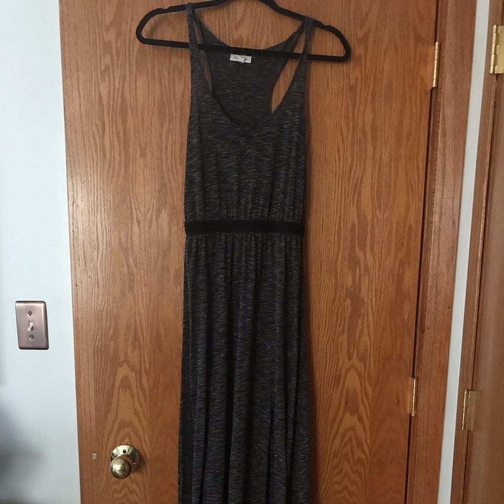 Silence and Noise Heathered Grey Side Split Dress