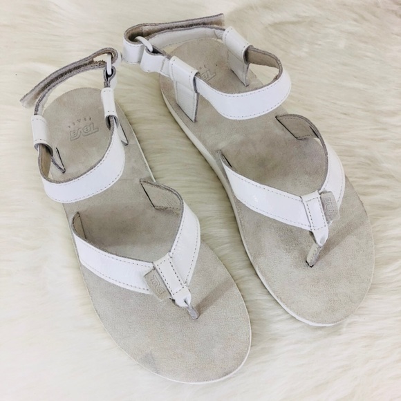 Teva White Original Patent Leather Sandal - Picture 2 of 6