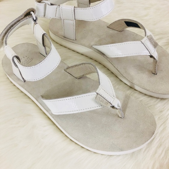 Teva White Original Patent Leather Sandal - Picture 3 of 6
