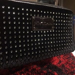Betsey Johnson Black Studded Wallet