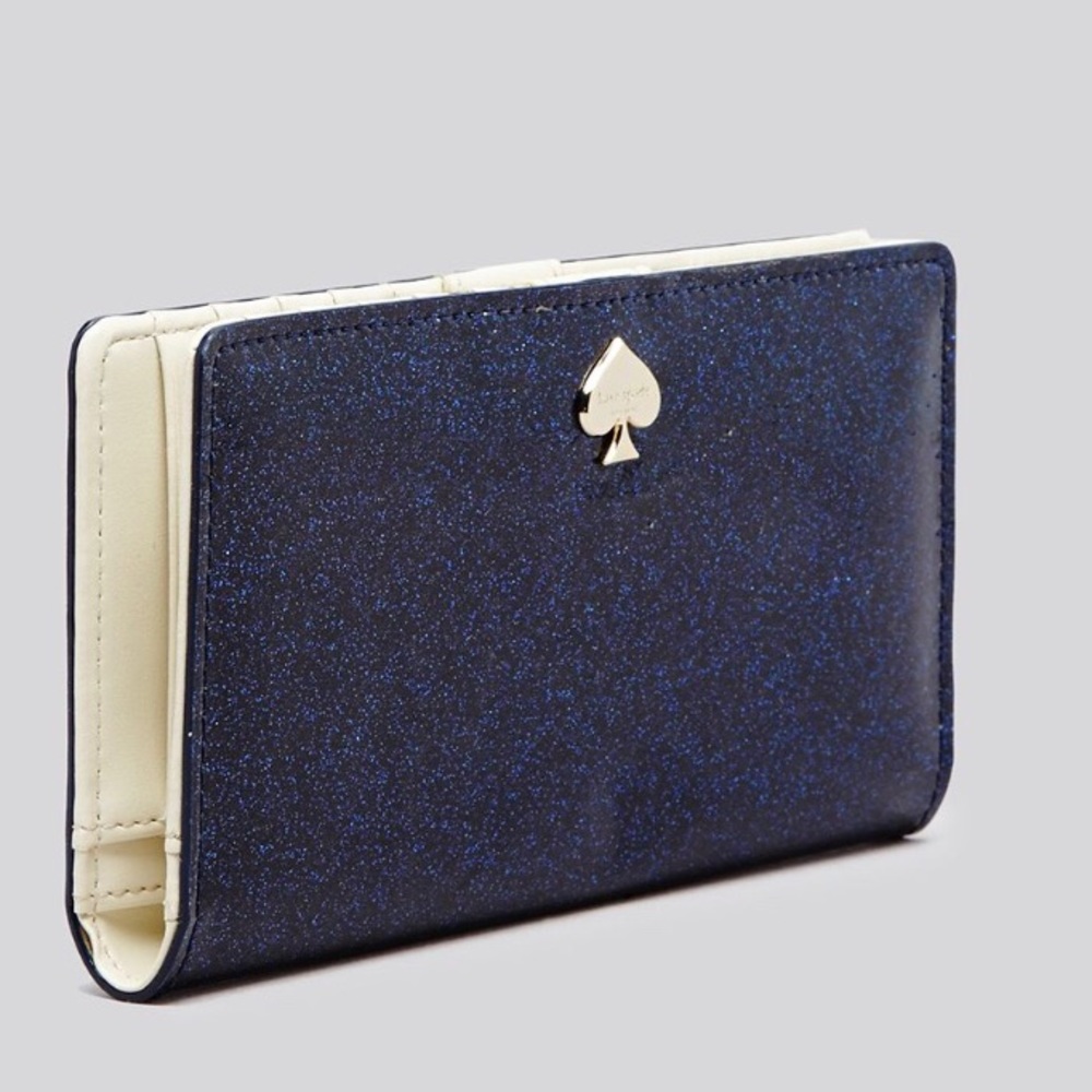 SOLD!! Kate Spade blue glitter wallet