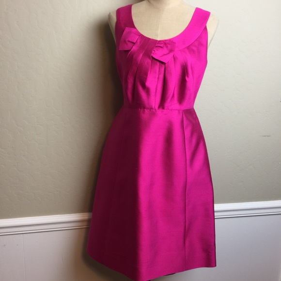 kate spade Dresses & Skirts - Kate Spade bow & pleat detail silk dress