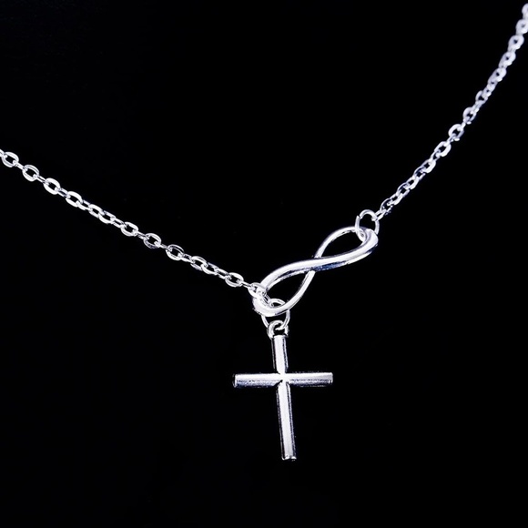 Fashion Jewelry Infinity Cross silver Necklaces - Picture 2 of 3