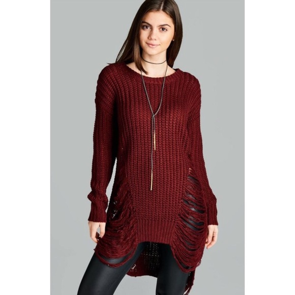The O Boutique | Sweaters | Burgundy 