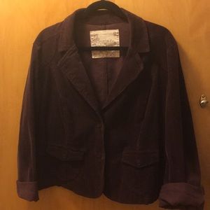 Sonoma Plum/Merlot Colored Corduroy Blazer size XL